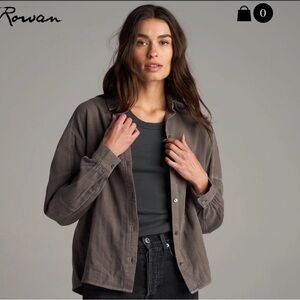 Rowan Joan Loungewear Set Top, Button-down Shirt, XS, Anchor